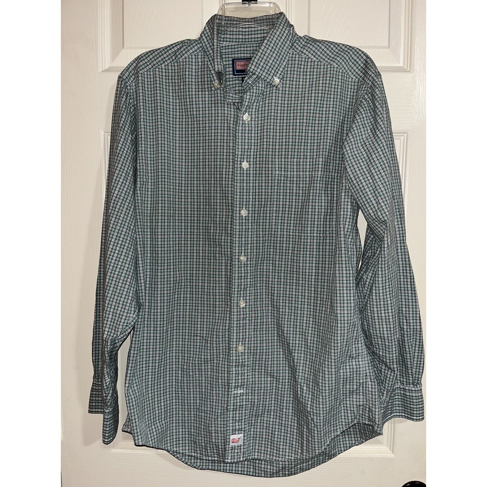 Men's Vineyard Vines Murray Whale Shirt100% Cotton Button Down Dress Small